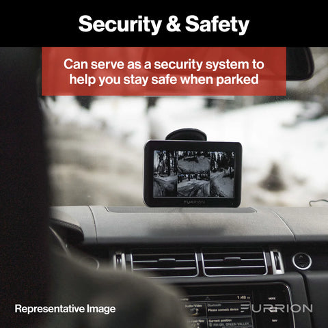 Furrion Security Monitor on Vehicle Dashboard Displaying Night Vision View | United RV Parts
