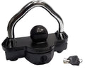 Black Trimax UMAX50 Coupler Lock Unlocked with Keys - Detail View | United RV Parts