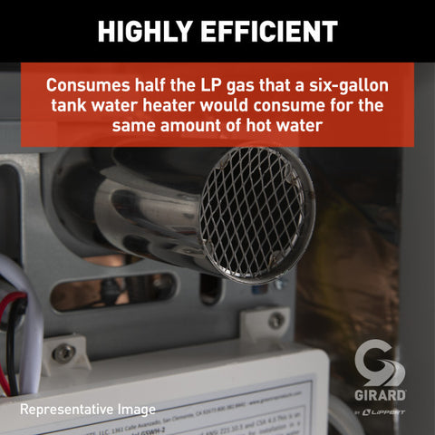 Girard Tankless Heater Exhaust Vent Efficient LP Gas Design | United RV Parts