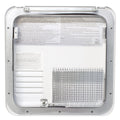 White Steel RV Water Heater Door - Interior View with Instructions | United RV Parts