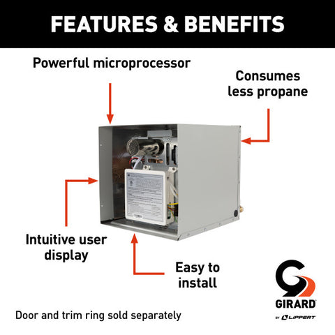 Girard Tankless Water Heater Features Benefits Diagram | United RV Parts