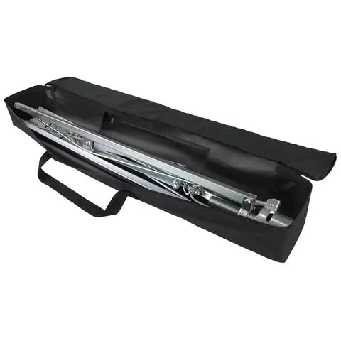Black Ultra-Fab Tripod Carry-All Bag Open with Tripod Inside - Angled View | United RV Parts