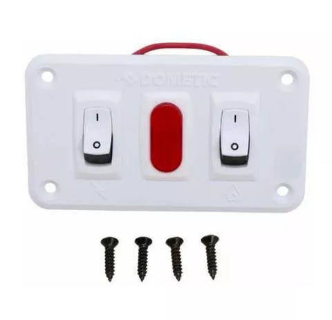Dometic RV Water Heater Power Switch 91230 with Mounting Screws - Front View | United RV Parts
