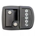 Black Lippert Bluetooth Keyless RV Door Lock - Close-Up View | United RV Parts