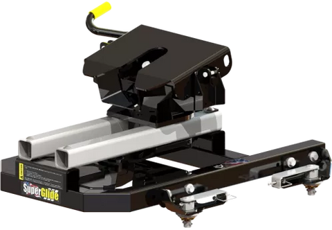 Black PullRite 16K SuperGlide OE Puck Series Fifth Wheel Hitch - Side View | United RV Parts