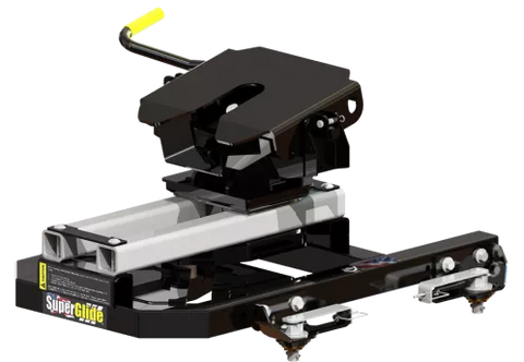 Black PullRite 18K SuperGlide OE Puck Series Fifth Wheel Hitch 2915 - Front Angle | United RV Parts