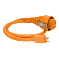 Orange SmartPlug 15 Amp Power Cord Set with 30 Amp Connector - Side View | United RV Parts