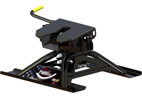 Black PullRite Super 5th 24K Fifth Wheel Hitch #3900 - Side Angle View | United RV Parts