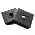 Black Polyethylene RV Bumper Caps 2-Pack Top View - Camco 40303 4x4 Vented | United RV Parts