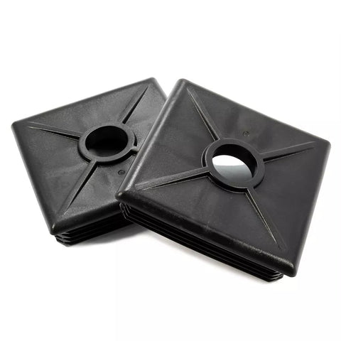 Black Polyethylene RV Bumper Caps 2-Pack Top View - Camco 40303 4x4 Vented | United RV Parts