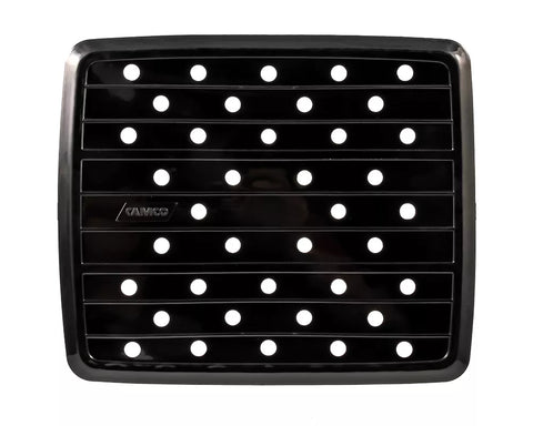 Black Camco RV Sink Mat 43721 - Top View with Drainage Holes | United RV Parts