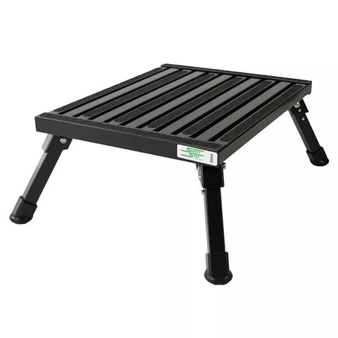 Black Steel Safety Step F-08C-BLK - Three Quarter View | United RV Parts