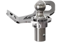 Silver Steel PullRite OE Series Gooseneck Ball with Plate 4437 - Angled View | United RV Parts