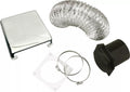 Rumble Products Washer/Dryer Vent Installation Kit VID403AC Chrome Complete Kit - Flat Layout