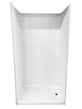 White Specialty Recreation Shower Wall System 5 Piece SWA2436W RV Shower Stall - Interior View | United RV Parts