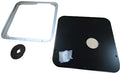Suburban Advantage Series Black Steel Water Heater Access Door 6277AEB - Full Kit View | United RV Parts