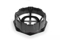 Black Plastic Camco Cylinder Stabilizing Base 57236 - Angled Top View | United RV Parts