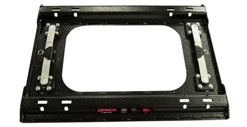 Black Powder-Coated Demco 6175 Prep Bracket for Ford Truck - Front Angle View | United RV Parts