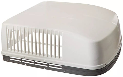 White Dometic Duo Therm Brisk II RV AC Shroud 3309518.003 - Side Angle | United RV Parts