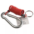 Red Coiled Fastway ZIP Breakaway Cable with Warning Tag - Product View | United RV Parts