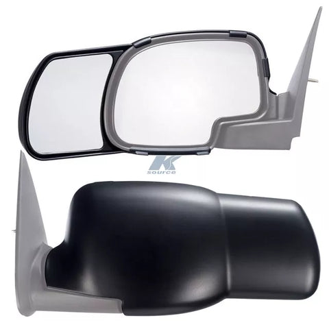 K-Source 80800 Snap-On Towing Mirror Set - Front and Back View, GM GMC Chevy | United RV Parts