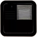 Suburban RV Water Heater Access Door 6259AEB - Front View - Black Flush Mount | United RV Parts
