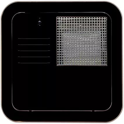Suburban RV Water Heater Access Door 6259AEB - Front View - Black Flush Mount | United RV Parts
