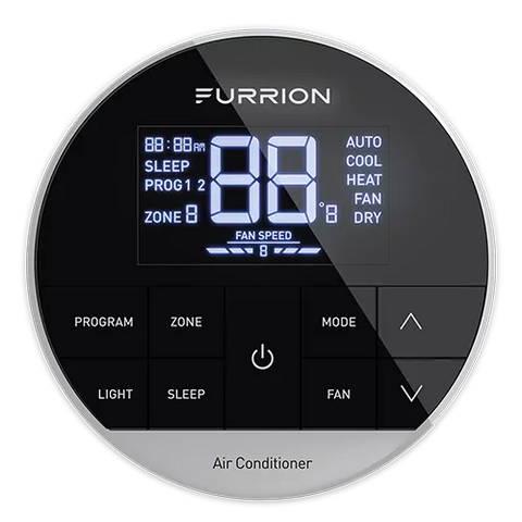 Furrion Air Conditioner Multi-Zone Thermostat 2021130947 Black - Front Display View | United RV Parts