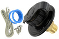Black Valterra RV Fresh Water Inlet with Hardware - Exploded View | United RV Parts