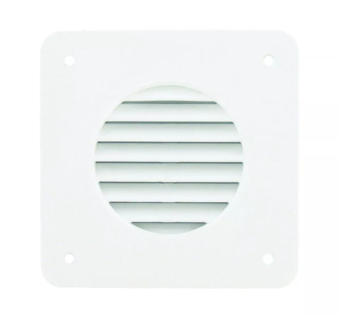 White Plastic Battery Box Vent Louver - Front View | United RV Parts