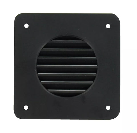 Black Plastic RV Battery Box Vent Louver - Front View | United RV Parts
