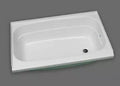 White Acrylic Travel Trailer Bathtub BT2440WR Right Hand Drain - Top View | United RV Parts