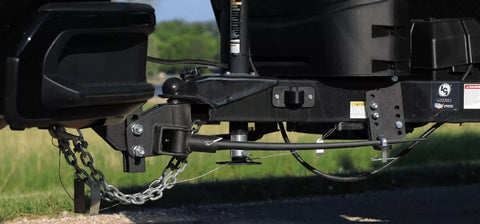 Blue Ox Track Pro Weight Distribution Hitch Installed Under RV Trailer - Real World Application | United RV Parts