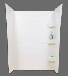 Specialty Recreation SW2438W White Plastic RV Shower Wall 24x38x66 - Front View | United RV Parts