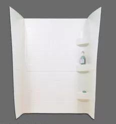 Specialty Recreation SW2440W White Plastic RV Shower Wall Surround 24x40x66 - Front View | United RV Parts