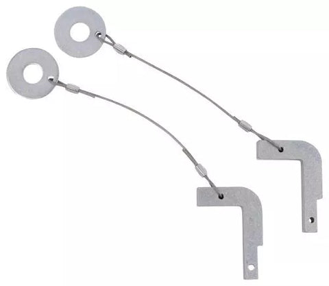 Silver Metal Husky L-Pin Lanyard Set - Top View | United RV Parts