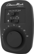 Black Coleman Mach Wall Thermostat 9420-351 Analog Heat Cool Control - Front View | United RV Parts