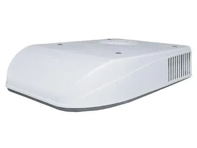 White Coleman Mach 8 RV Air Conditioner 37024-076 Heat Pump 15,000 BTU - Side View | United RV Parts
