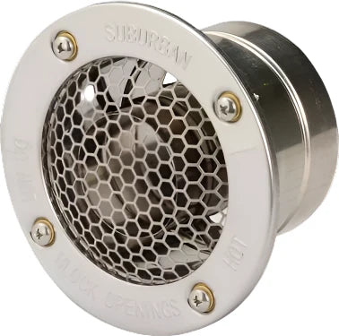 Suburban Advantage Series 2" RV Water Heater Vent Cap 260617 - Front View | United RV Parts