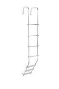 White Aluminum Motor Home RV Ladder - Side View | United RV Parts