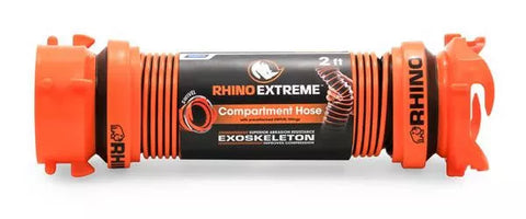 Orange Black Camco RhinoEXTREME 2ft Sewer Hose - Straight View | United RV Parts