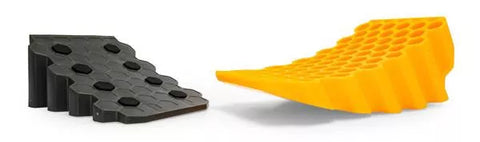Black & Yellow RV Leveler Set - Separated Components | United RV Parts