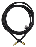 Black Rubber RV High Pressure LP Gas Hose 1/4" ID with Brass MNPT Fittings - Front View | United RV Parts