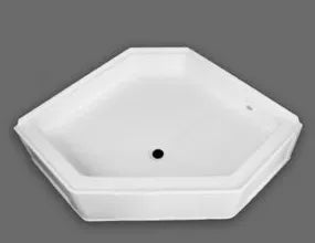 White Neo Shower Base NSB3434WC 34x34 - Top View | United RV Parts