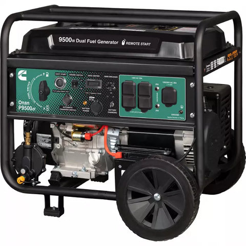 Cummins Onan P9500df Dual Fuel Portable Generator A074Z438 - Side Angle | United RV Parts