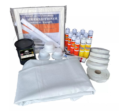 White TPO Membrane RV Roof Installation Kit Complete Set - Product Display | United RV Parts