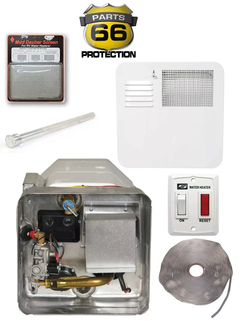 Suburban SW6DE Water Heater Bundle Kit with Mud Dauber Screen & Switch - Complete Set | United RV Parts