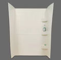 Parchment Acrylic RV Shower Wall SW2440P with Corner Shelves - Front View | United RV Parts