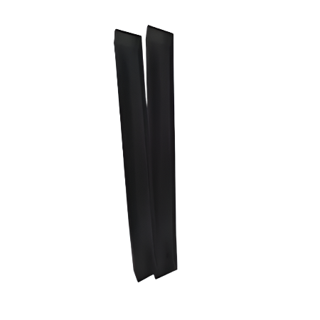 Black RV Slide Out Skis 028102D-AFT - Side View 2 Pack | United RV Parts