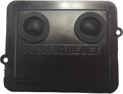 Black Suburban OEM Water Heater Thermostat Hi-Limit Switch Cover 525022 - Front View | United RV Parts